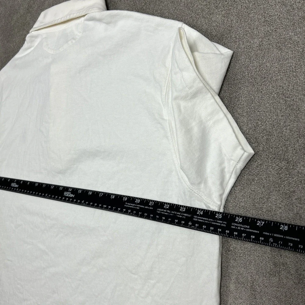 Polo Ralph Lauren Rugby Shirt Mens 2XL Solid White Short Sleeve Pony Logo